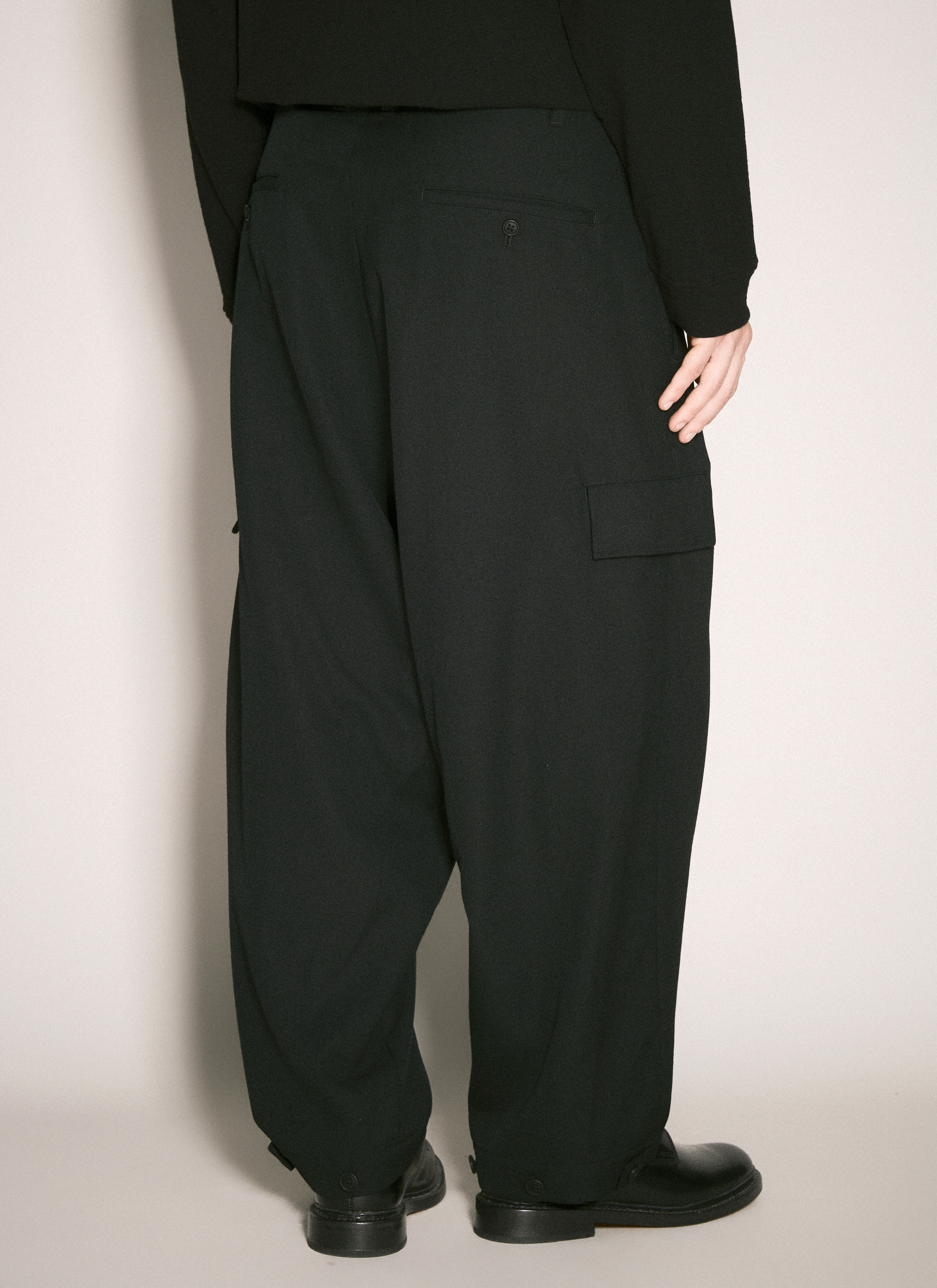 Yohji Yamamoto Tab Wide Pants - Man Pants Black 2