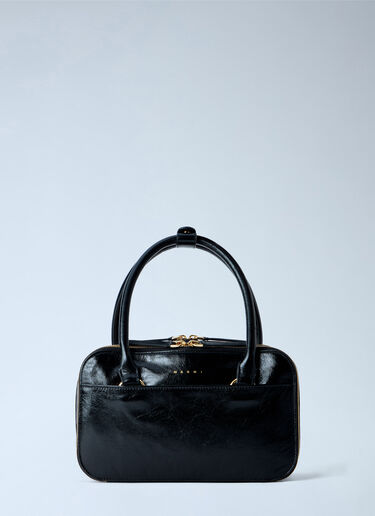 Marni Bauletto Small Leather Handbag Black mni0265023