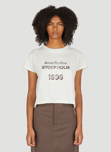 Acne Studios 로고 프린트 티셔츠 라이트 그린 acn0250074
