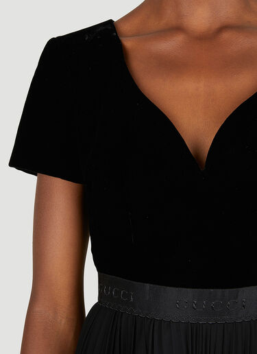 Velvet Mini Dress Gucci Velvet Mini Dress Black guc0250002