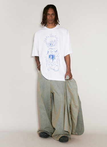 VETEMENTS Scribbled Teen T-Shirt White vet0156001