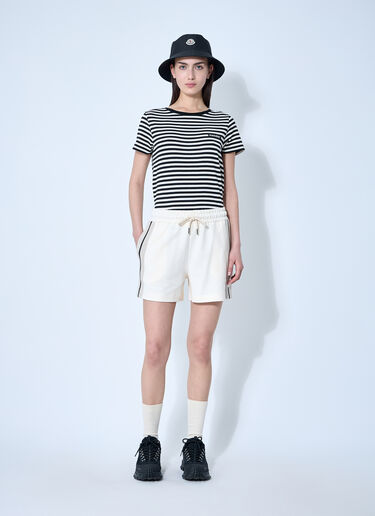 Moncler Logo Patch Track Shorts Beige mon0260032
