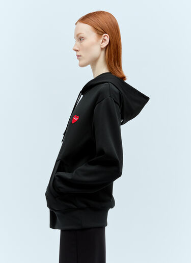 Comme Des Garçons PLAY Logo Patch Hooded Sweatshirt Black cpl0355025