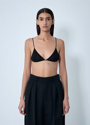 Saint Laurent Sheer Bra Black sla0260079