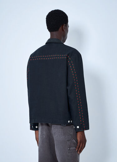 LN-CC® - Bott: Leather Collar Work Jacket - Navy Bott Leather Collar Work Jacket Navy bot0165001