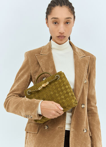 Bottega Veneta Small Andiamo Suede Handbag Green bov0258024