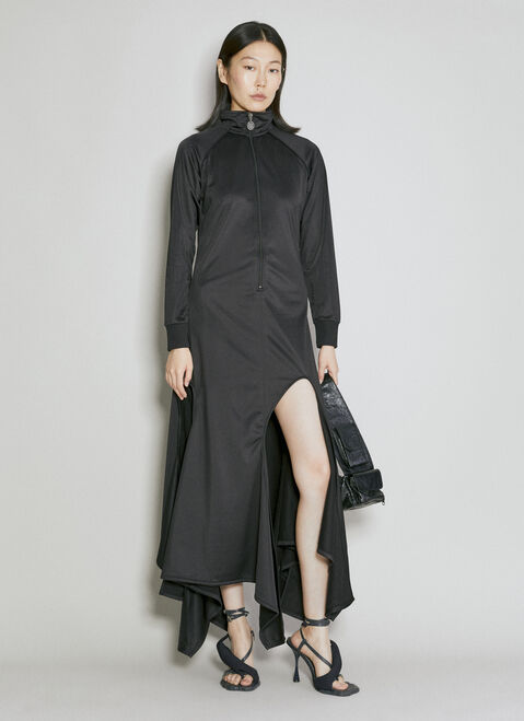 Saint Laurent Multi Cut-Out Track Dress Black sla0254043