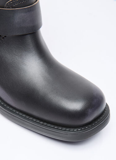 Miu Miu Vintage-look Leather Boots Black miu0256049
