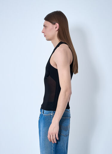 Jean Paul Gaultier タトゥーメッシュタンクトップ  ブラック jpg0160003
