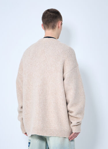 Vetements クラシックパールボタンカーディガン ベージュ vet0160007