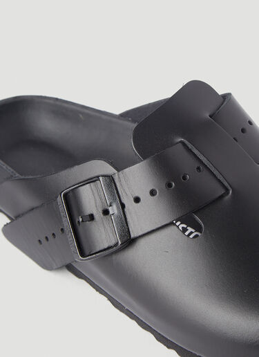 Rick Owens X Birkenstock Boston Slip Ons Black rob0144003