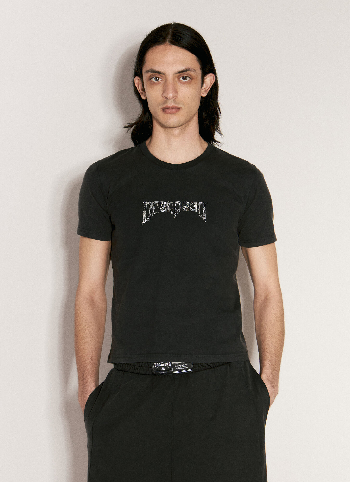 Shop 032c Luster Fitted T-shirt In Black