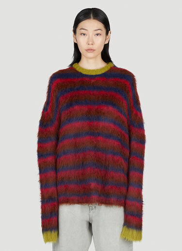 Brain Dead Striped Sweater  Red bra0353005