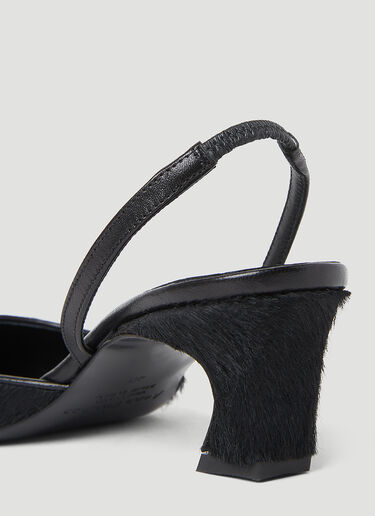 Acne Studios Hairy Slingback Heels Black acn0254020