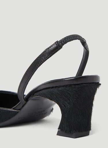 Hairy Slingback Heels Acne Studios Hairy Slingback Heels Black acn0254020
