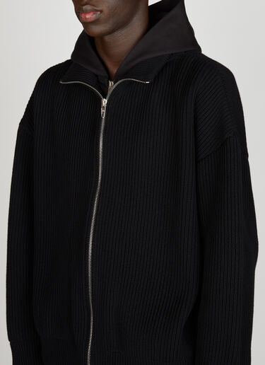 Balenciaga Unity Sports Icon Layered Zip-Up Hooded Sweatshirt Black bal0155009