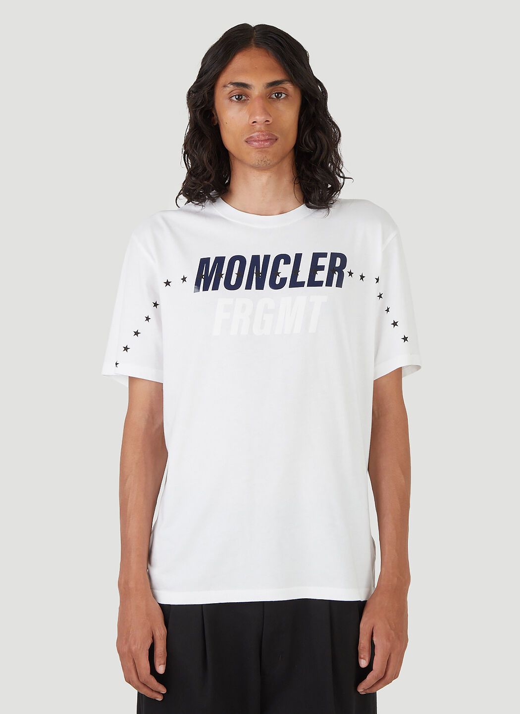 7 Moncler Fragment Logo Print T Shirt in White LN CC