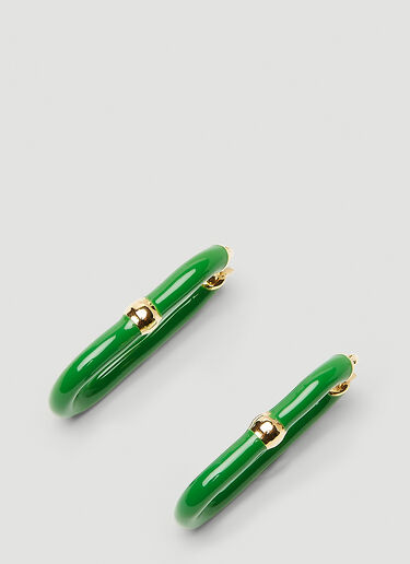 Bottega Veneta 沁色长条形耳环 绿 bov0249121