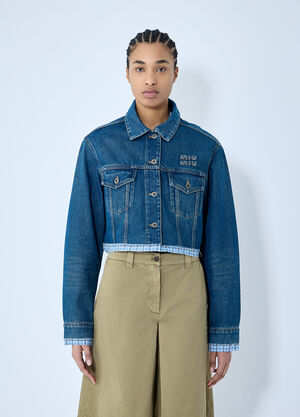 Gucci Contrast Hem Denim Jacket White guc0259031