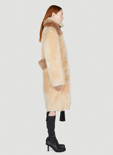 Helmut Lang Shearling Coat Beige hlm0251003