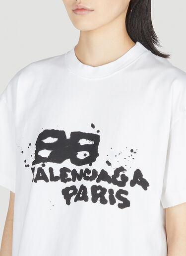 Balenciaga 徽标印花 T 恤 白色 bal0251038
