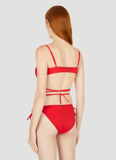 Balenciaga Wrap Bikini Set Red bal0249037