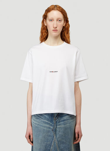 Logo T-Shirt Saint Laurent Logo T-Shirt White sla0231014