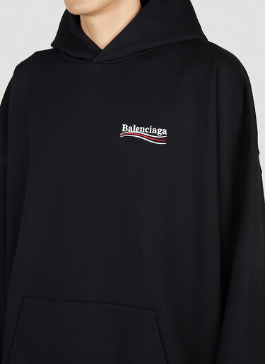 Balenciaga Political Campaign Hooded Sweatshirt Black bal0152054