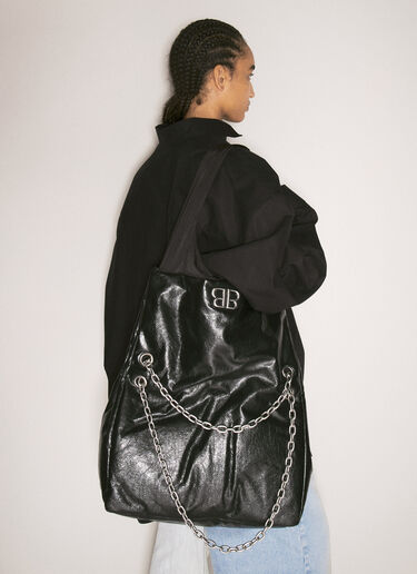 Monaco Large Chain Plus Shoulder Bag Balenciaga Monaco Large Chain Plus Shoulder Bag Black bal0257051