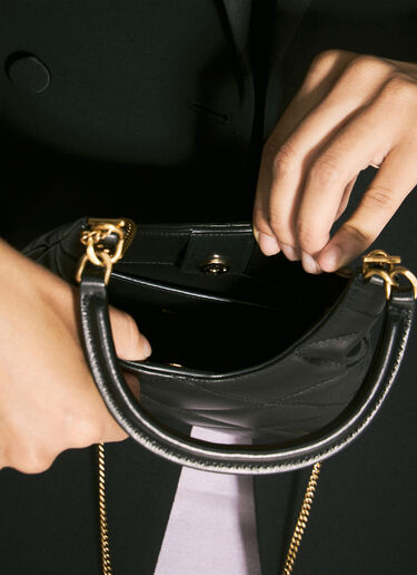 Saint Laurent Sade 新月形单肩包 黑色 sla0257088