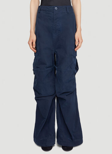 Balenciaga Soft Cargo Pants Blue bal0244060