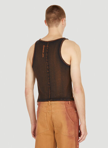 Eckhaus Latta Lapped Tank Top Brown eck0351003