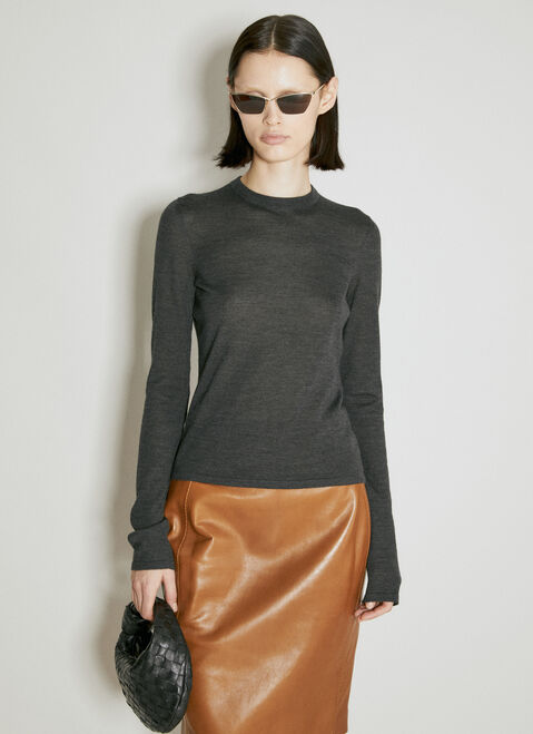 Gucci Cashmere, Wool And Silk Sweater Black guc0255023