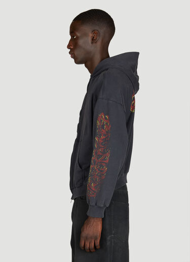 Balenciaga Offshore Zip-Up Hooded Sweatshirt Black bal0155018