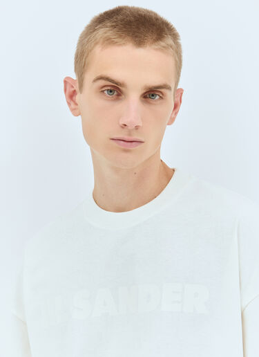 Jil Sander Logo Print T-Shirt Off white jil0158002