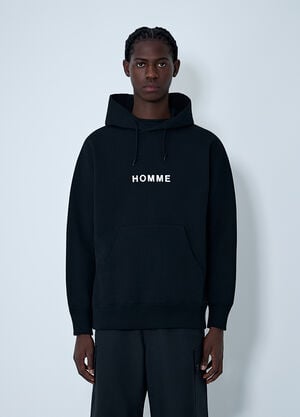 Comme des Garçons Homme Embroidered Logo Hooded Sweatshirt Black cdh0162007