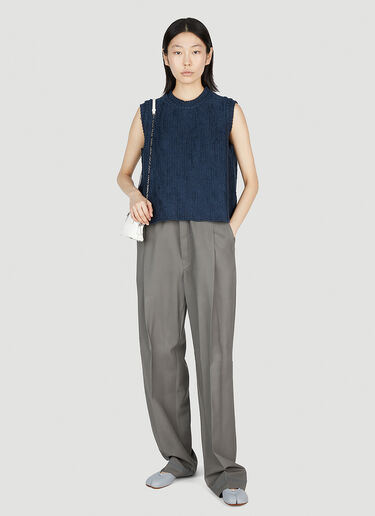Maison Margiela Sleeveless Knit Top Blue mla0251011