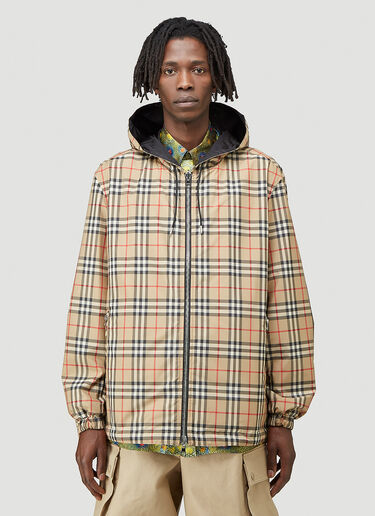 Burberry Stretton 双面连帽格纹夹克 米色 bur0140004