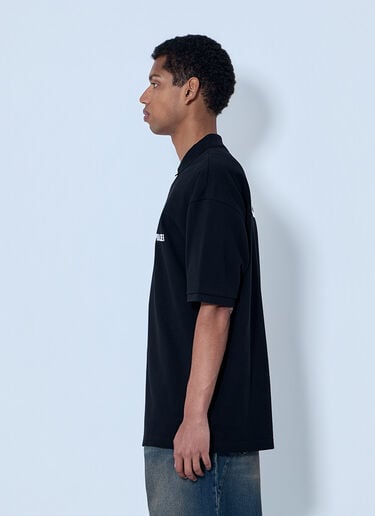 VETEMENTS Embroidered Polo Shirt Black vet0164001