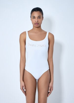 Max Mara Scoop Neck Swimsuit White max0264054