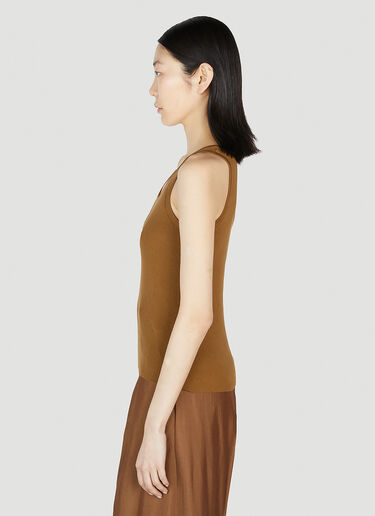 Max Mara Sleeveless Knitted Top Brown max0252024