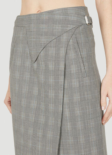 WARDROBE.NYC Release 05 Wrap Mid Length Skirt Grey war0246020