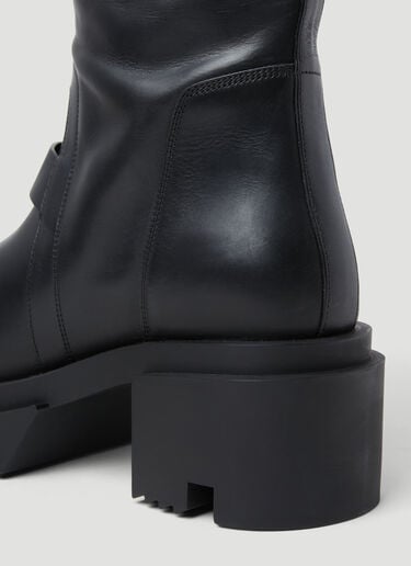 Pull On Bogun Leather Boots Rick Owens Pull On Bogun Leather Boots Black ric0253033