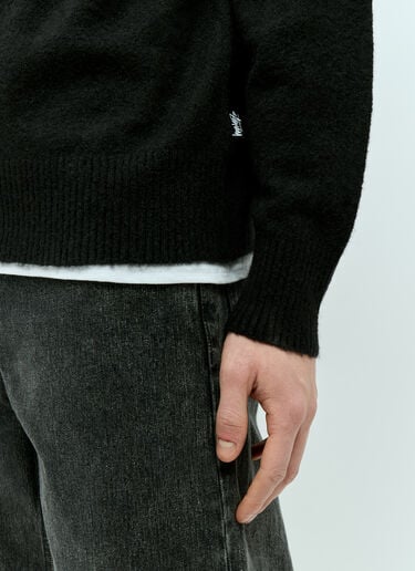 Stüssy Brushed Wool-Blend Knit Cardigan Black sts0153030