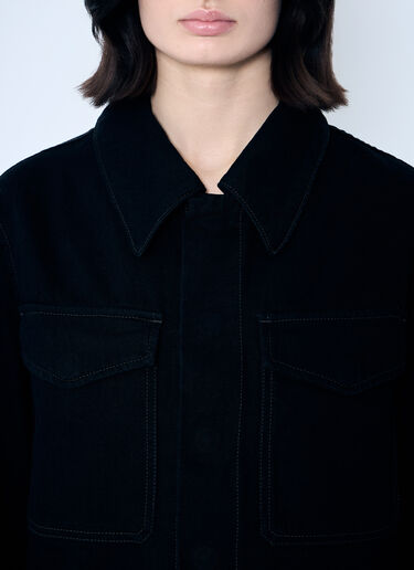Lemaire Cropped Denim Jacket Black lem0260008