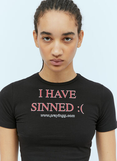 Praying I Have Sinned T-Shirt Black pry0354015