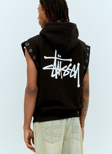 Junya Watanabe x Stüssy Hooded Sweatshirt Vest Black jwn0156006