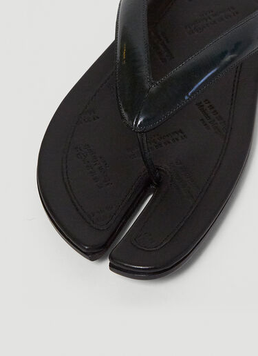 Maison Margiela Leather Flip Flops Black mla0143032