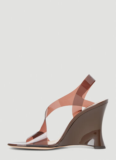 Gianvito Rossi G32231 Glass Wedge Heels Brown gia0251022