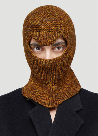 Mass Embellished Merino Wool Balaclava Brown mas0344011